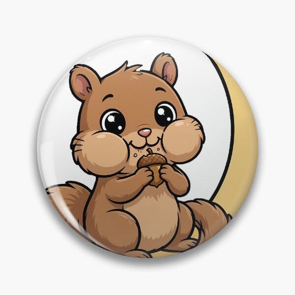 Item preview, Squirrel Eating on Crescent Moon designed and sold by pumsquare.