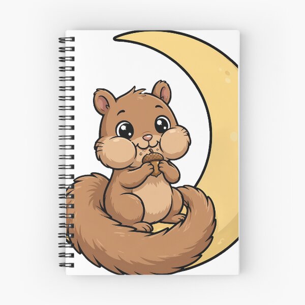 Item preview, Squirrel Eating on Crescent Moon designed and sold by pumsquare.