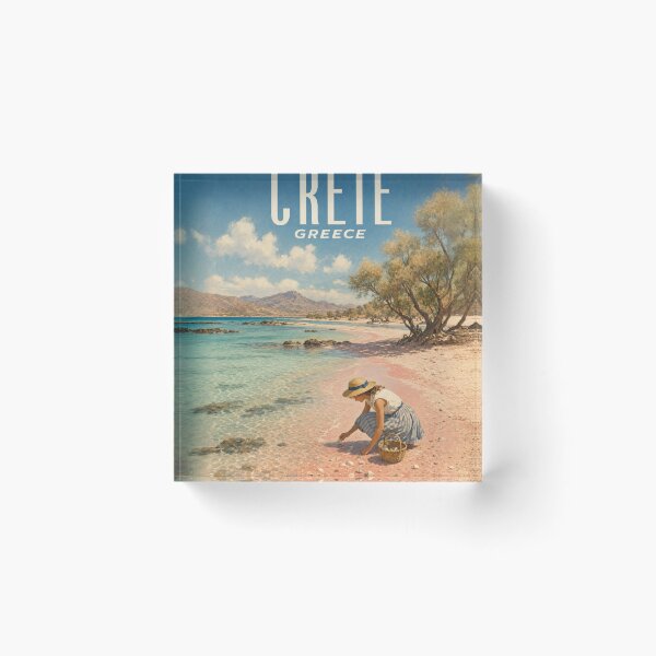 Item preview, Crete Greece Travel Souvenir - Vintage Illustration designed and sold by VisualArtsOasis.