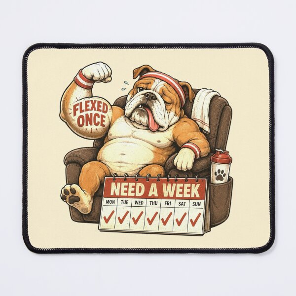 Item preview, Lazy Bulldog Rest Day Humor Gift designed and sold by Gentlestate.
