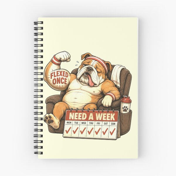 Item preview, Lazy Bulldog Rest Day Humor Gift designed and sold by Gentlestate.