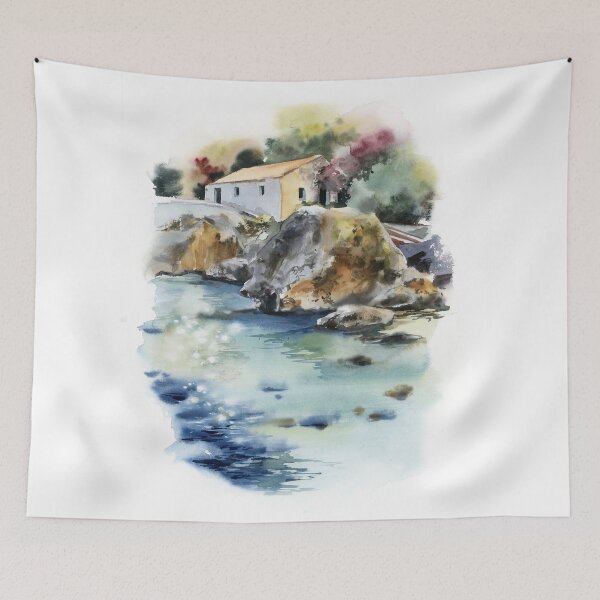 Item preview, Serene Waterside Cottage designed and sold by CanotStop.
