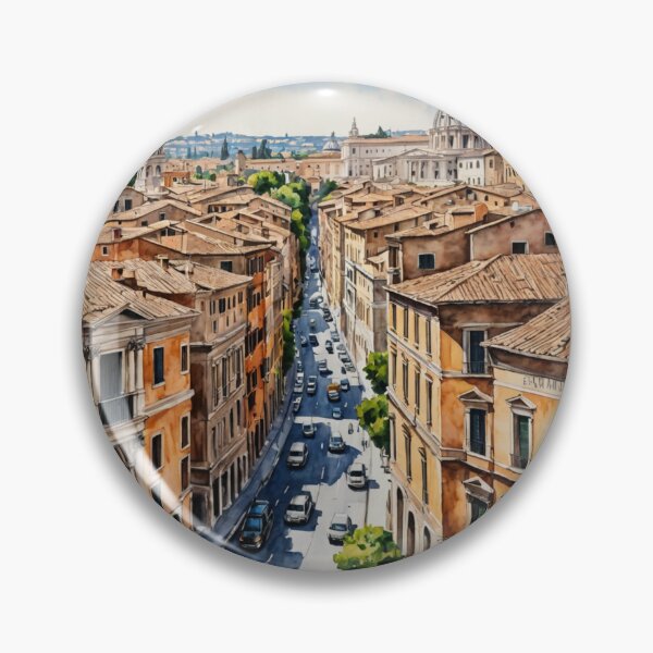 Item preview, St Peter Basilica Rome Italy Watercolor Cityscape Art designed and sold by UmSkelig834.