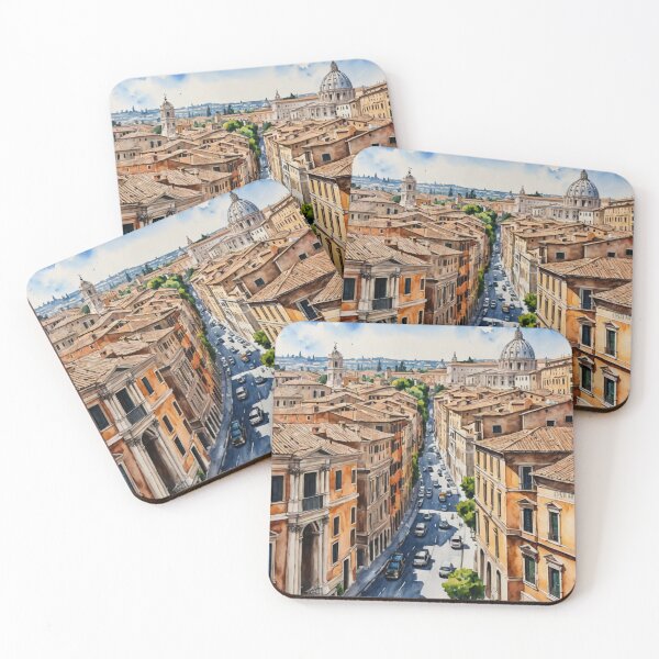 Item preview, St Peter Basilica Rome Italy Watercolor Cityscape Art designed and sold by UmSkelig834.