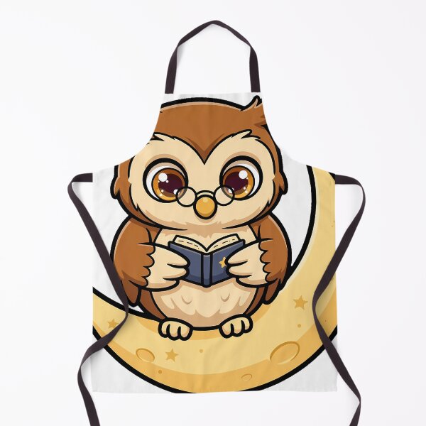Item preview, Owl Reading on Moon designed and sold by pumsquare.