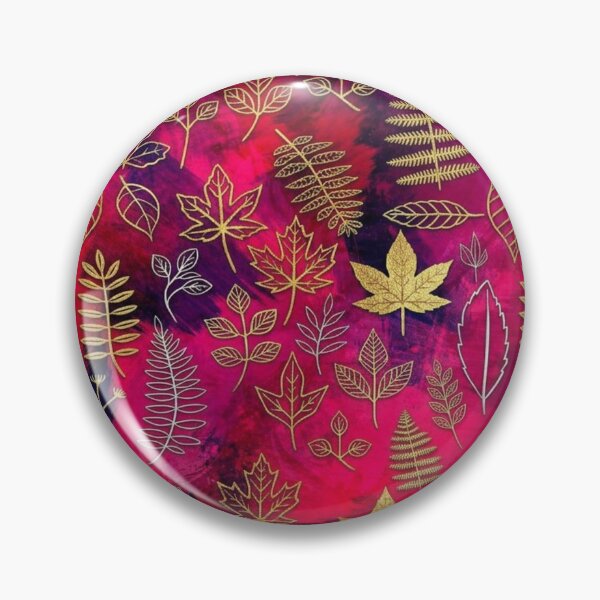 Item preview, Gothic Burgundy Gold Autumn Leaf Pattern designed and sold by WitchyBotanicaArt.