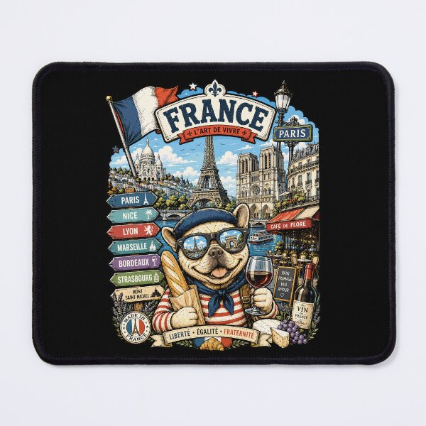 Item preview, France Paris Adventure French Bulldog designed and sold by AtuqStudio.