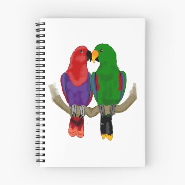 Item preview, Eclectus Parrot Pair Digital Illustration designed and sold by averyfoxdesigns.
