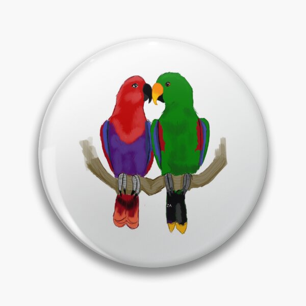 Item preview, Eclectus Parrot Pair Digital Illustration designed and sold by averyfoxdesigns.