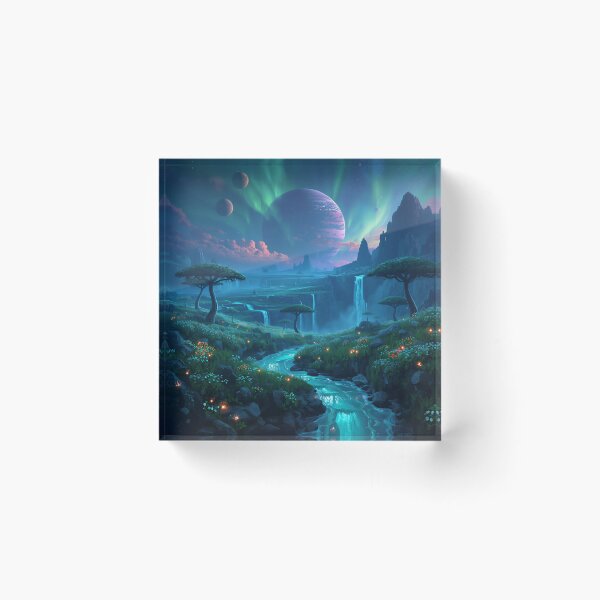 Item preview, Celestial Bloom Highlands Alien Fantasy Landscape designed and sold by Luminous Wilds.