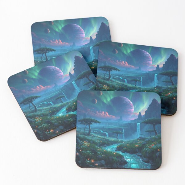 Item preview, Celestial Bloom Highlands Alien Fantasy Landscape designed and sold by Luminous Wilds.
