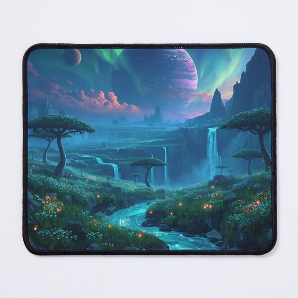 Item preview, Celestial Bloom Highlands Alien Fantasy Landscape designed and sold by Luminous Wilds.