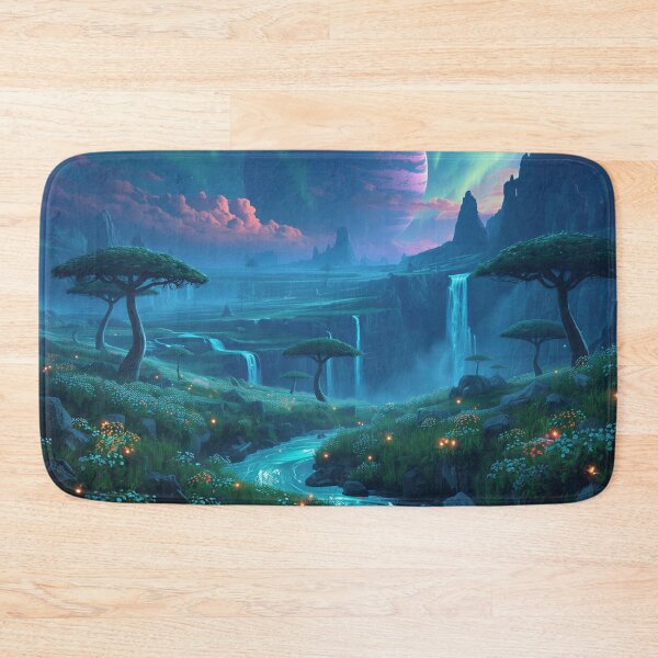 Item preview, Celestial Bloom Highlands Alien Fantasy Landscape designed and sold by Luminous Wilds.