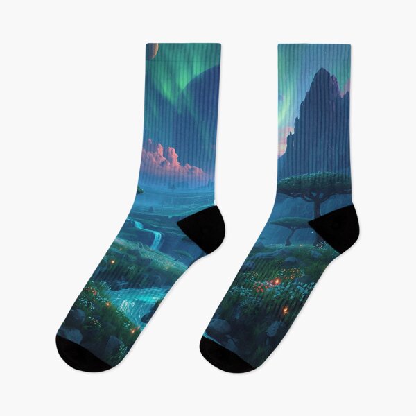 Item preview, Celestial Bloom Highlands Alien Fantasy Landscape designed and sold by Luminous Wilds.