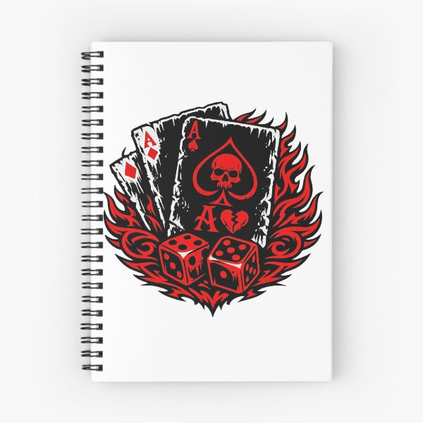 Item preview, Flaming Skull Ace Cards and Red Dice designed and sold by Munib320.