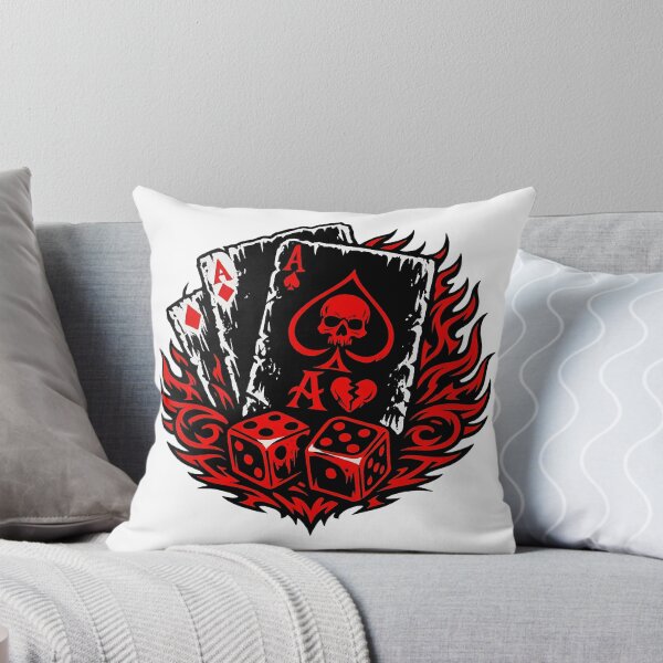 Item preview, Flaming Skull Ace Cards and Red Dice designed and sold by Munib320.