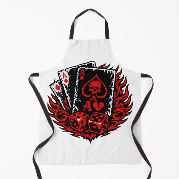 Item preview, Flaming Skull Ace Cards and Red Dice designed and sold by Munib302.