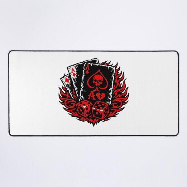 Item preview, Flaming Skull Ace Cards and Red Dice designed and sold by Munib320.