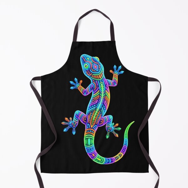 Item preview, Neon Gecko Psychedelic Colorful Tribal Lizard Design designed and sold by PlumArtDesign.