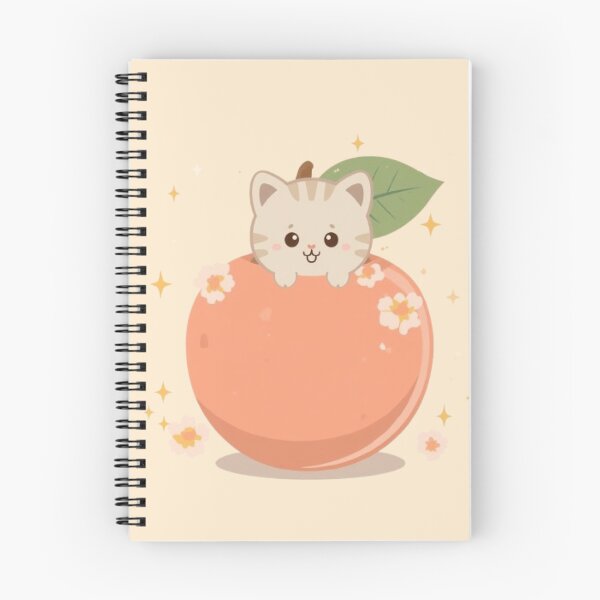 Item preview, Kawaii Peach Kitty Sticker | Cute Cat in Peach Design designed and sold by Stylestickers55.