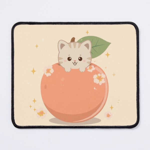 Item preview, Kawaii Peach Kitty Sticker | Cute Cat in Peach Design designed and sold by Stylestickers55.