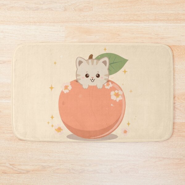 Item preview, Kawaii Peach Kitty Sticker | Cute Cat in Peach Design designed and sold by Stylestickers55.