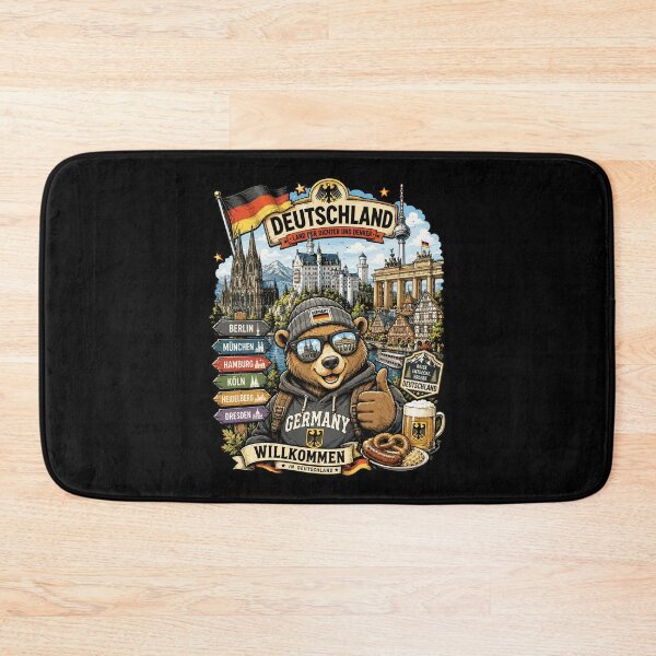 Item preview, Germany Bavarian Adventure Bear Travel Art designed and sold by AtuqStudio.