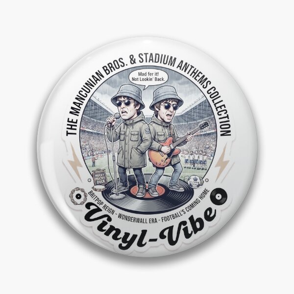 Item preview, The Mancunian Bros. & Stadium Anthems Britpop Heritage Design designed and sold by Vinyl-Vibe.