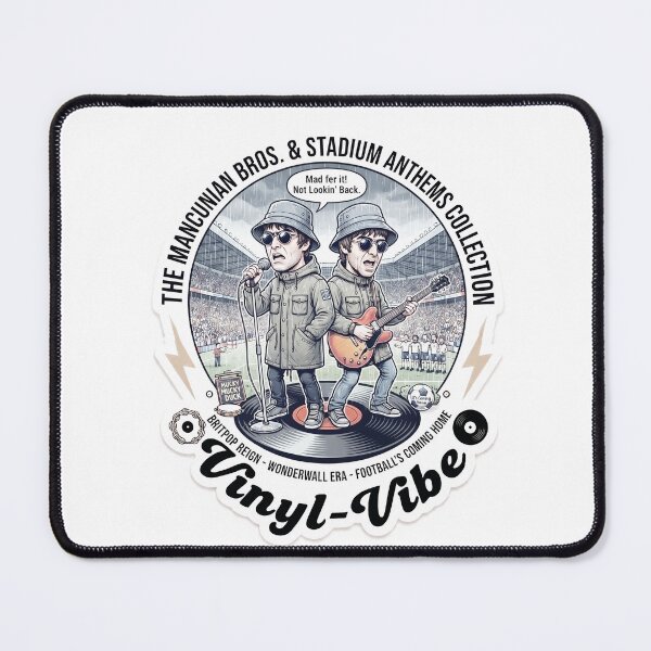 Item preview, The Mancunian Bros. & Stadium Anthems Britpop Heritage Design designed and sold by Vinyl-Vibe.