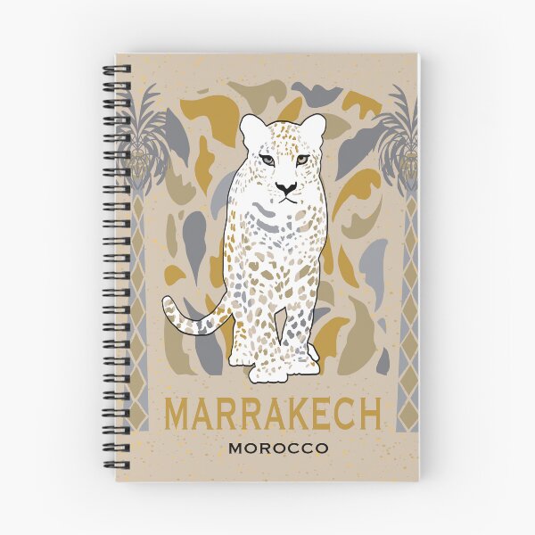 Item preview, Calm, morocco leopard with royal palm trees on textured beige background designed and sold by Karla Star.