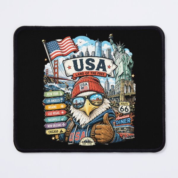 Item preview, USA American Adventure Eagle Travel Art designed and sold by EdwinkOne.