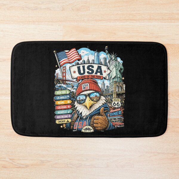 Item preview, USA American Adventure Eagle Travel Art designed and sold by EdwinkOne.