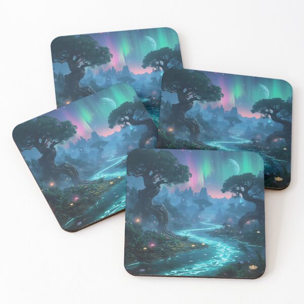 Item preview, Living Aurora River Alien Fantasy Landscape designed and sold by Luminous Wilds.
