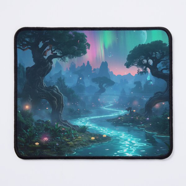 Item preview, Living Aurora River Alien Fantasy Landscape designed and sold by Luminous Wilds.