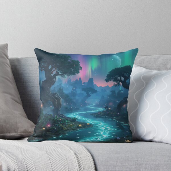Item preview, Living Aurora River Alien Fantasy Landscape designed and sold by Luminous Wilds.