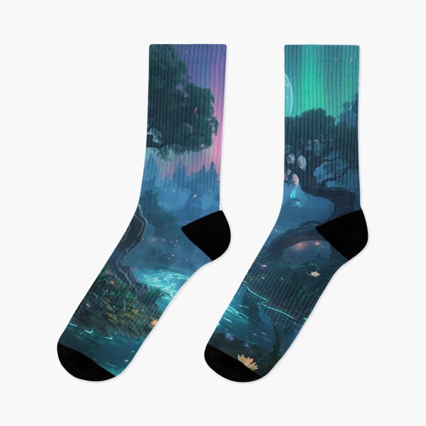 Item preview, Living Aurora River Alien Fantasy Landscape designed and sold by Luminous Wilds.