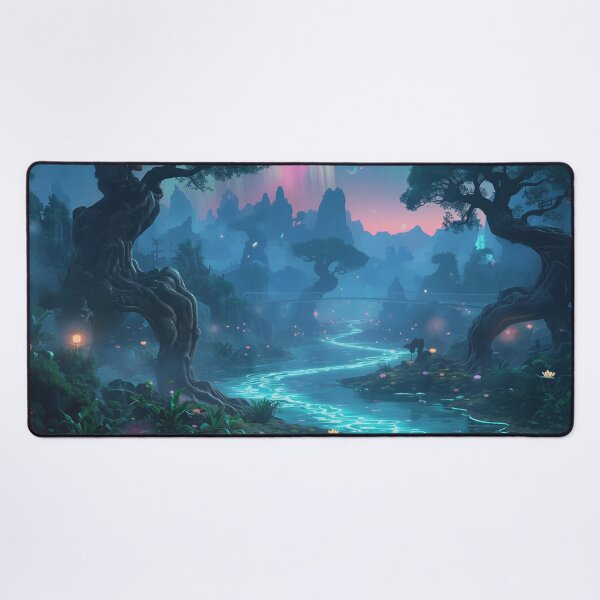 Item preview, Living Aurora River Alien Fantasy Landscape designed and sold by Luminous Wilds.