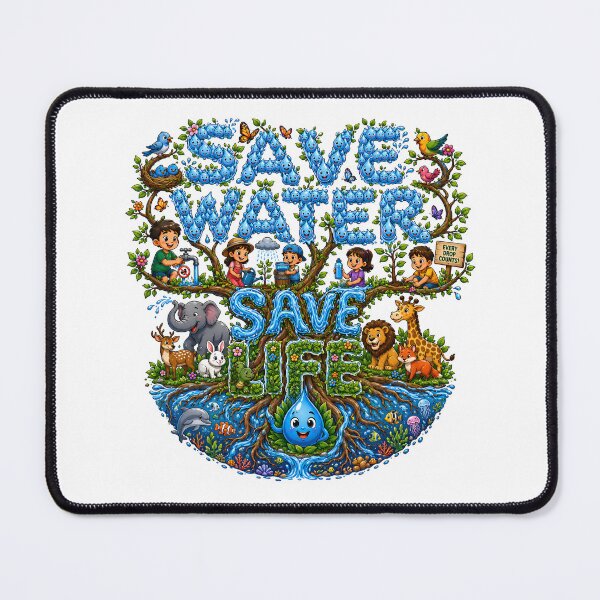 Item preview, Save Water Save Life Cute Eco Friendly Design designed and sold by Nuvoro Eco Awareness.