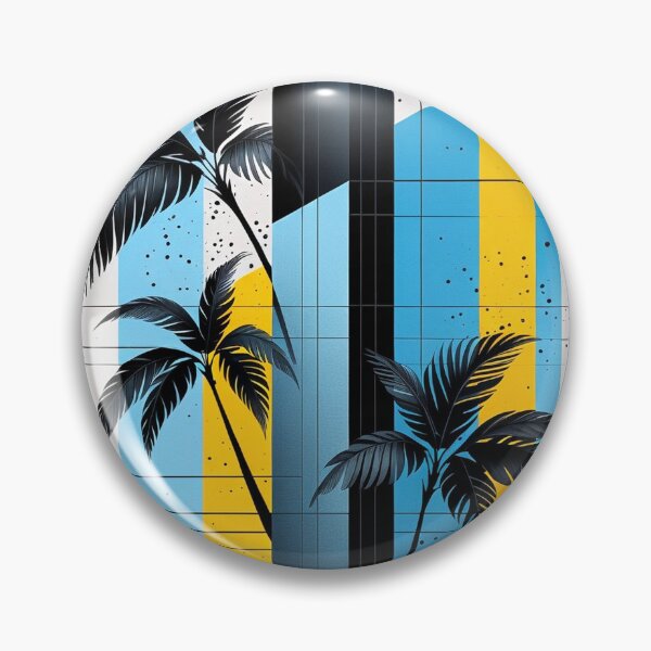 Item preview, Mid Century Modern Palm Trees Geometric Abstract Art designed and sold by semenol.