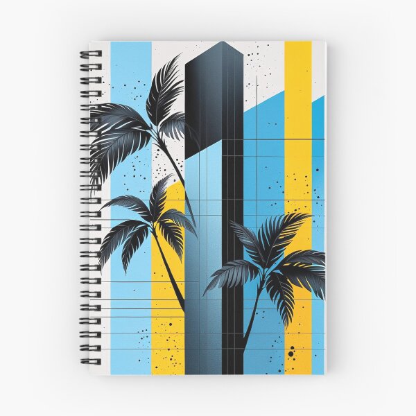 Item preview, Mid Century Modern Palm Trees Geometric Abstract Art designed and sold by semenol.
