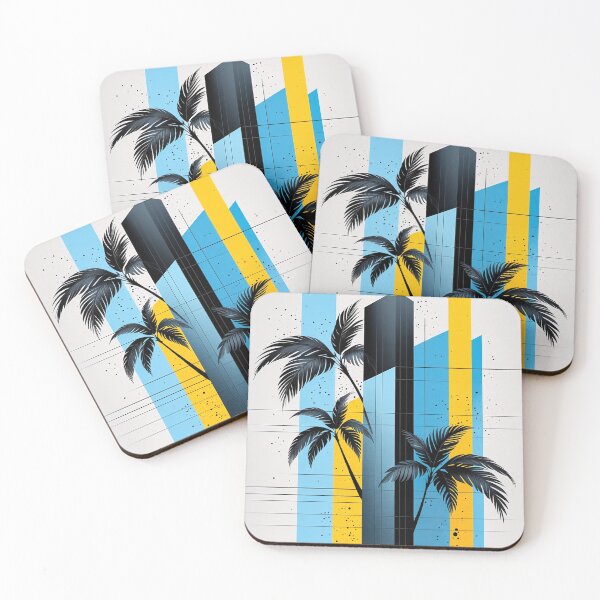 Item preview, Mid Century Modern Palm Trees Geometric Abstract Art designed and sold by semenol.