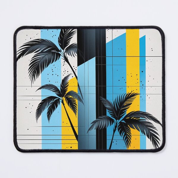Item preview, Mid Century Modern Palm Trees Geometric Abstract Art designed and sold by semenol.