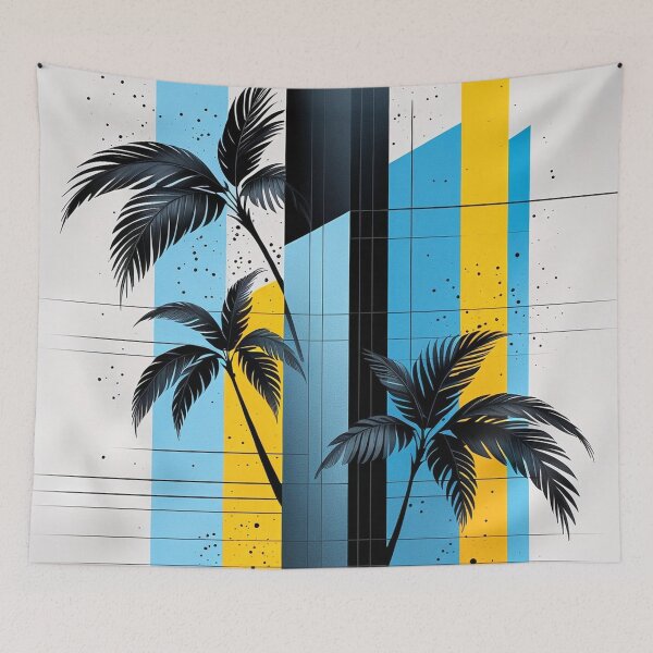 Item preview, Mid Century Modern Palm Trees Geometric Abstract Art designed and sold by semenol.