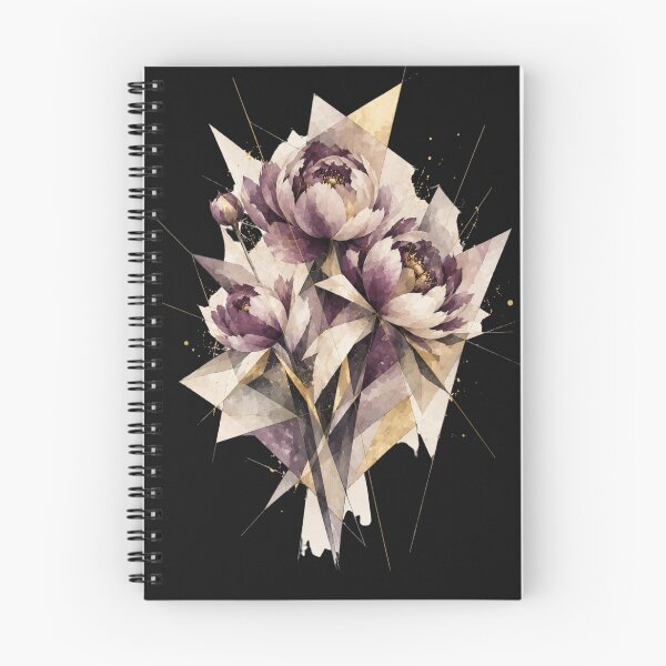 Item preview, Geometric Peonis a subtle floral composition. A delicate purple bouquet. designed and sold by NewtBoo.