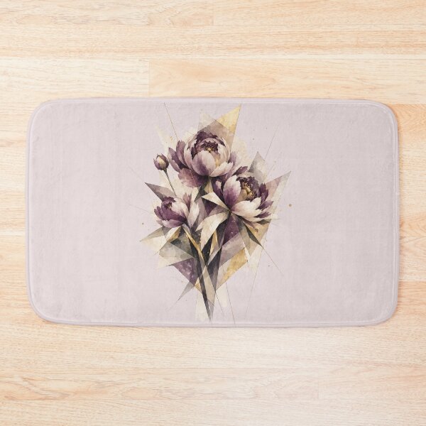 Item preview, Geometric Peonis a subtle floral composition. A delicate purple bouquet. designed and sold by NewtBoo.