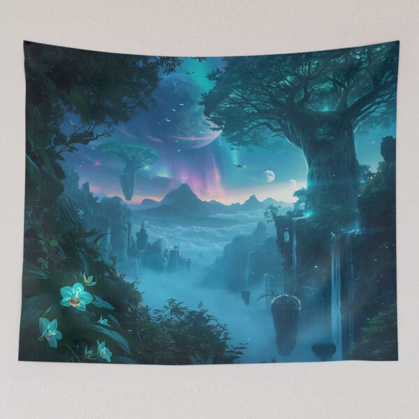 Item preview, Infinite Canopy Sky Jungle Alien Landscape designed and sold by Luminous Wilds.