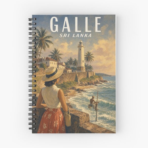 Item preview, Galle Sri Lanka Travel Souvenir - Vintage Illustration designed and sold by VisualArtsOasis.