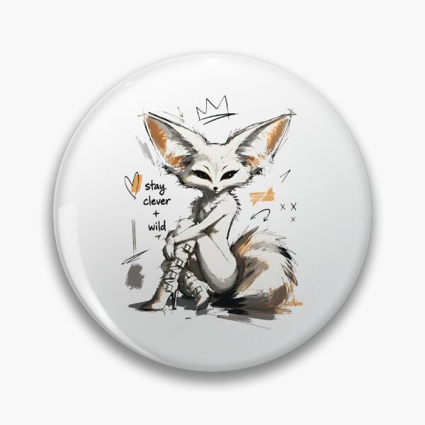 Item preview, Stay Clever Wild Fennec Fox – Edgy Anthro Fashion Art designed and sold by RamyGallery.