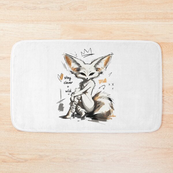 Item preview, Stay Clever Wild Fennec Fox – Edgy Anthro Fashion Art designed and sold by RamyGallery.