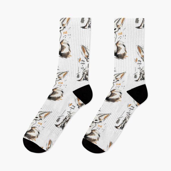 Item preview, Stay Clever Wild Fennec Fox – Edgy Anthro Fashion Art designed and sold by RamyGallery.